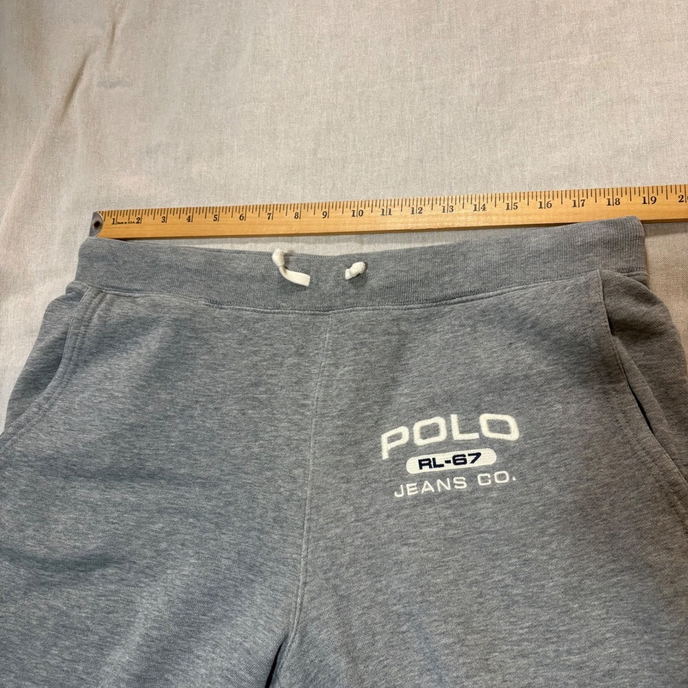 Vintage Polo Jeans Co Ralph Lauren Gray Sweatpants Joggers RL-67 Logo Mens Large - Picture 8 of 8